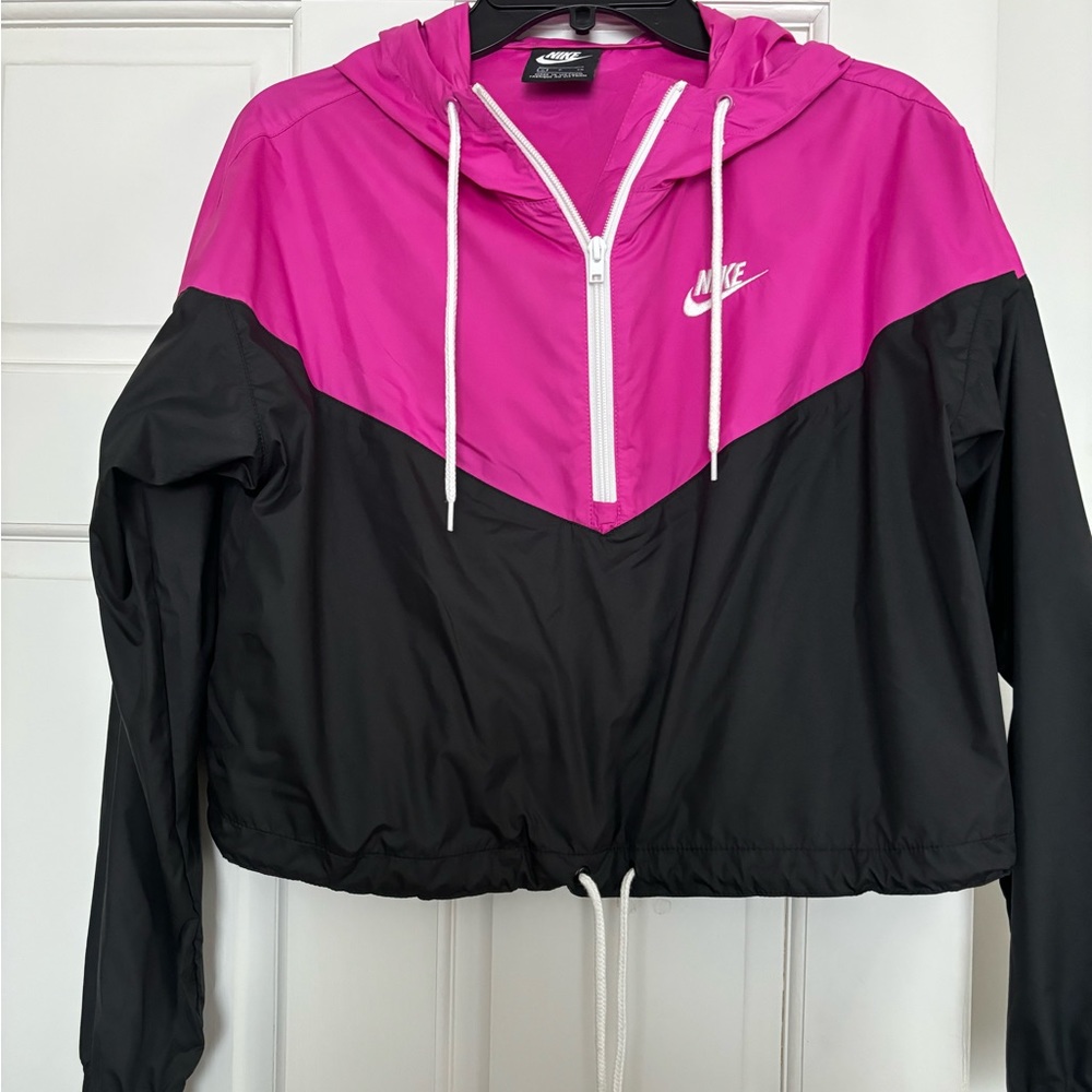 Nike cropped nylon hoodie